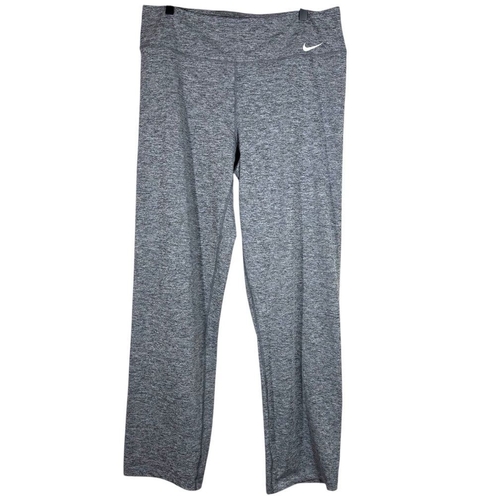 Nike Power Classic Pants Gray Heather Womens Plus 1X Athletic Gym Pull On AO2230